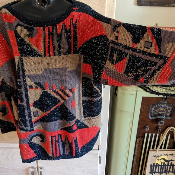 Awesome 80's Knit Sweater - Picture 3 of 5